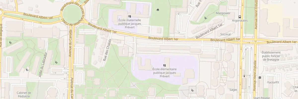 Plan du 44 Bd Albert 1er à Rennes