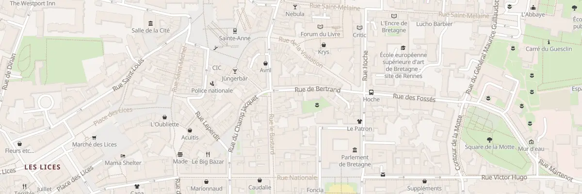 Plan du 24 Rue Le Bastard à Rennes