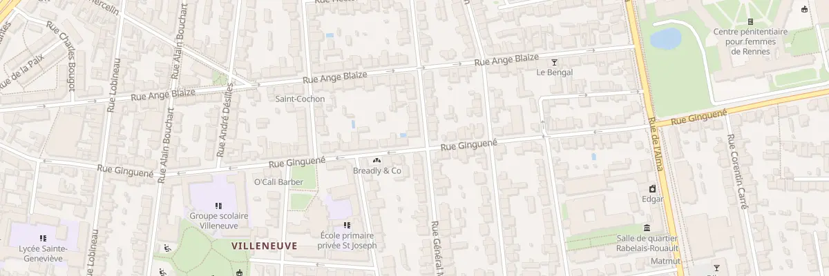 Plan du 71 Rue Ginguené à Rennes