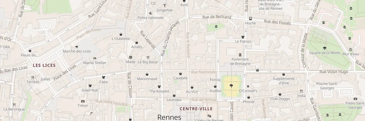 Plan du 3 Rue Le Bastard à Rennes