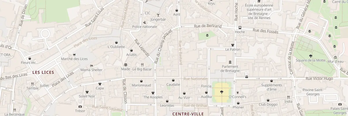 Plan du 7 Rue Le Bastard à Rennes