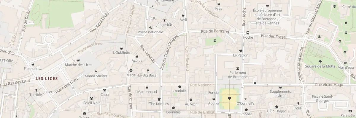 Plan du 9 Rue Le Bastard à Rennes