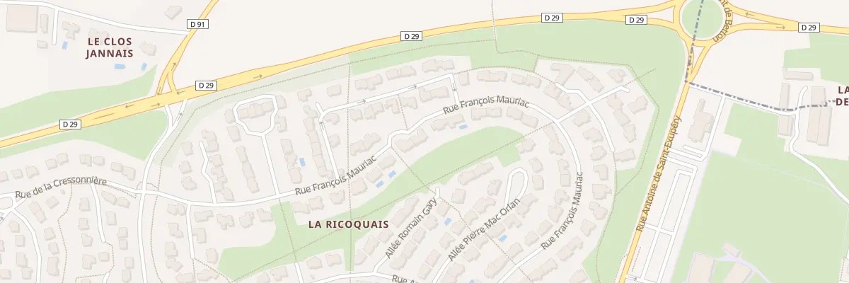 Plan du 24 Rue François Mauriac à Saint-Grégoire