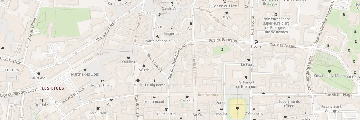 Plan du 11 Rue Le Bastard à Rennes