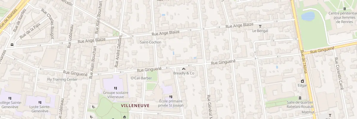 Plan du 63 Rue Ginguené à Rennes