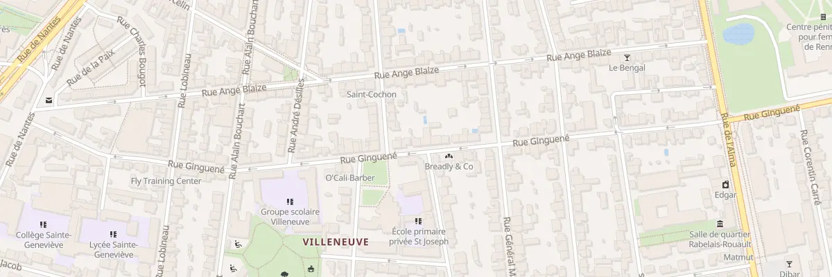 Plan du 59 Rue Ginguené à Rennes