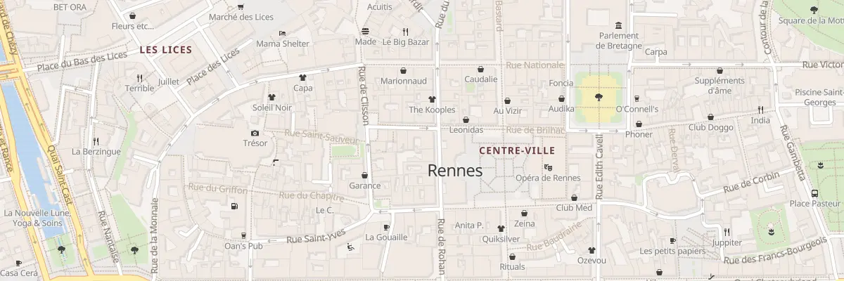Plan du 1 Rue du Guesclin à Rennes