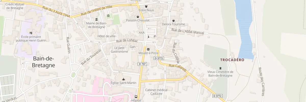 Plan du 1B Pl Saint Martin à Bain-de-Bretagne