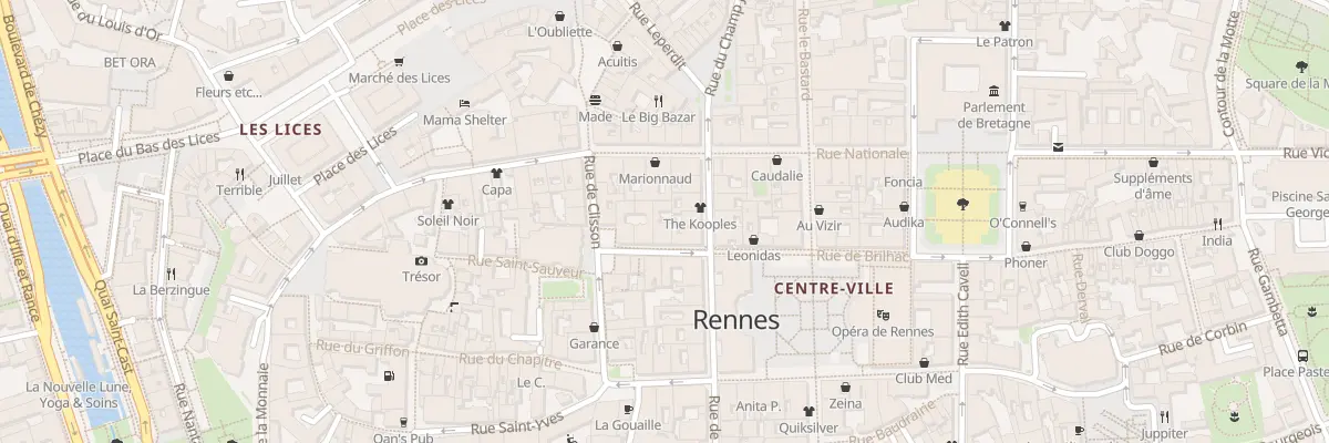 Plan du 2 Rue du Guesclin à Rennes