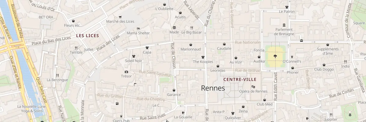 Plan du 6 Rue du Guesclin à Rennes