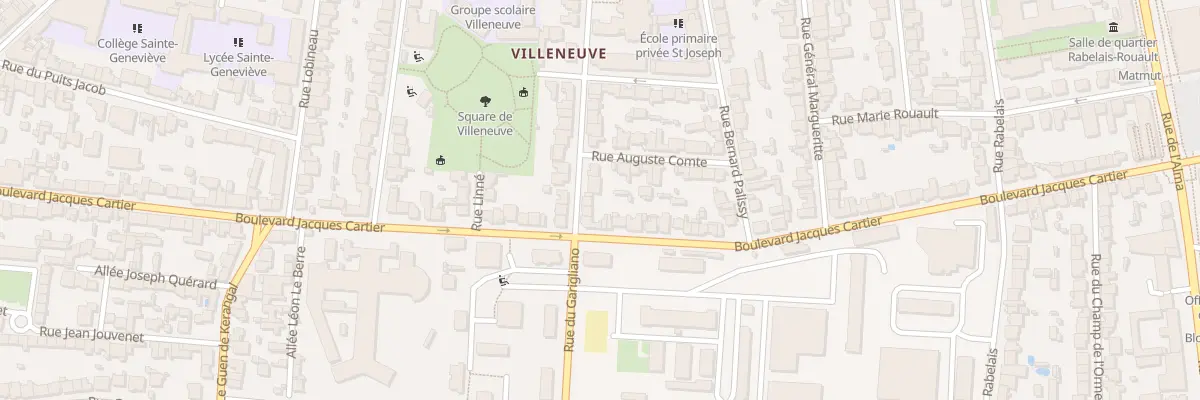 Plan du 17 Rue de Villeneuve à Rennes