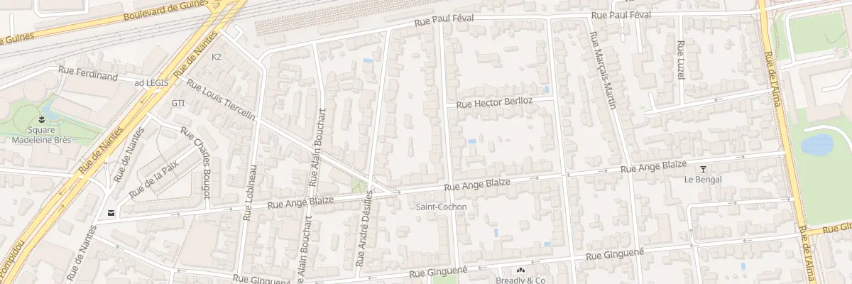 Plan du 28 Rue Etienne Dolet à Rennes