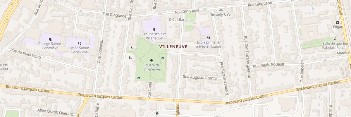 Plan du 20 Rue de Villeneuve à Rennes