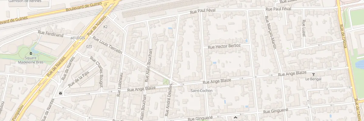 Plan du 19 Rue André Desilles à Rennes