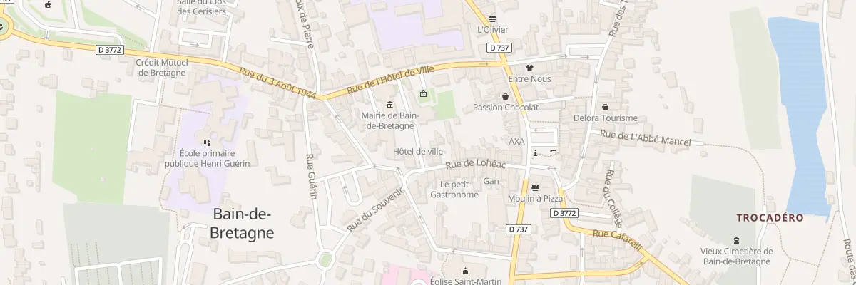 Plan du 34 Rue de Lohéac à Bain-de-Bretagne