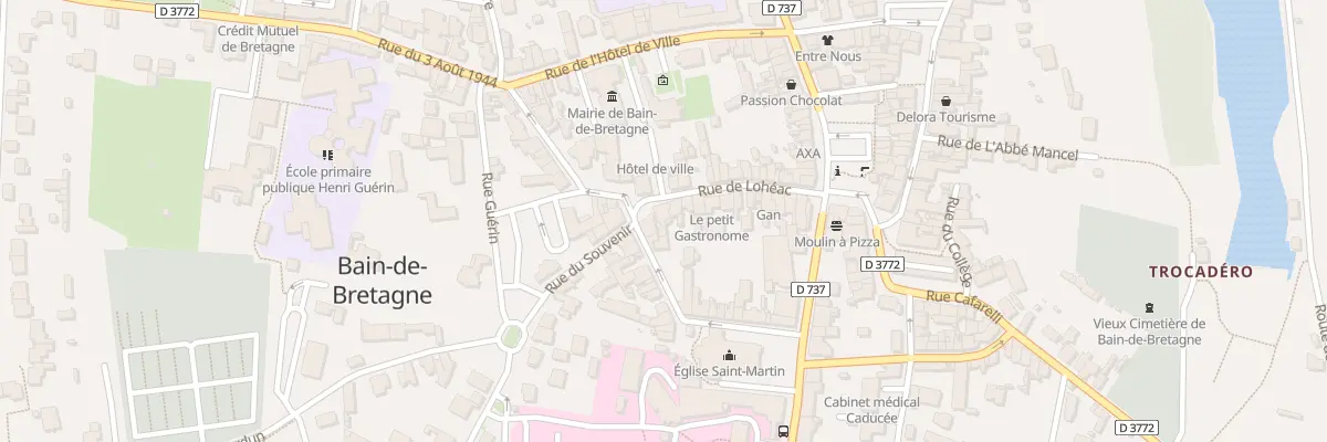 Plan du 25 Rue de Lohéac à Bain-de-Bretagne