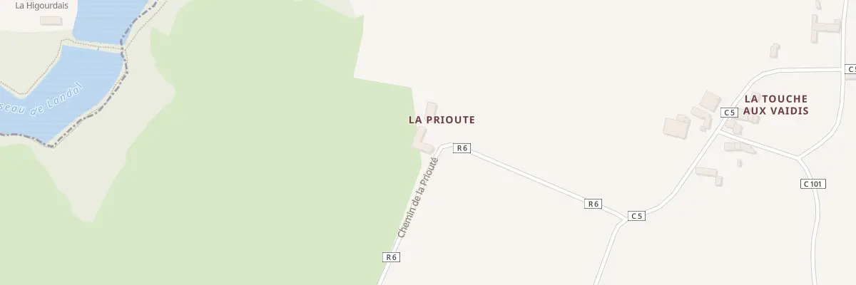 Plan du 5122 Le Prioute à Broualan