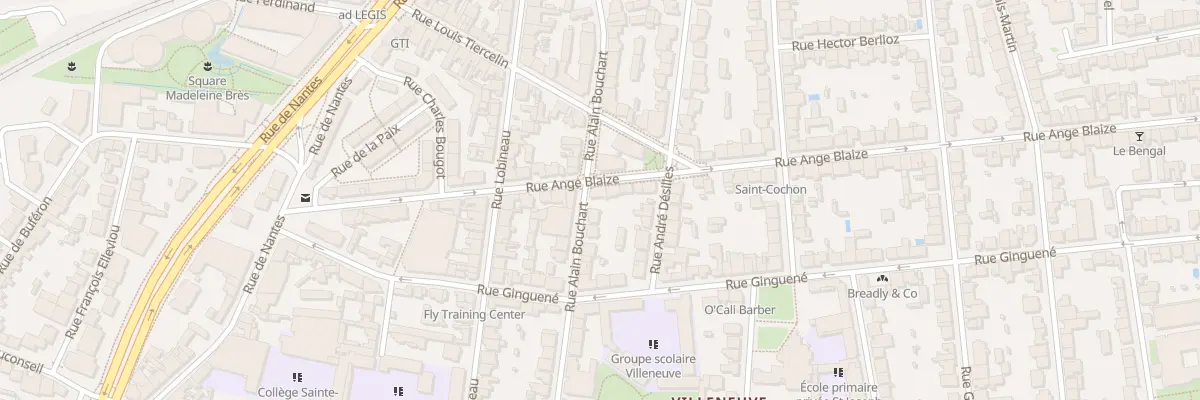 Plan du 28 Rue Ange Blaize à Rennes