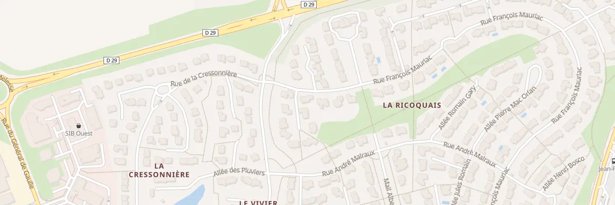 Plan du 2 Rue François Mauriac à Saint-Grégoire