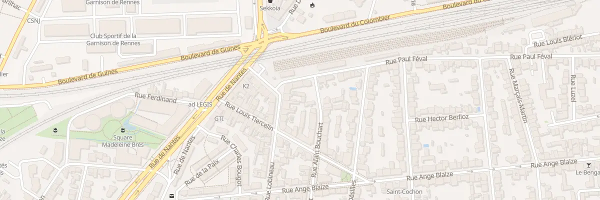 Plan du 5 Rue Lobineau à Rennes