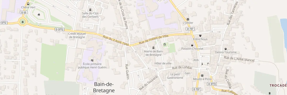 Plan du 23 Rue de l’Hôtel de Ville à Bain-de-Bretagne