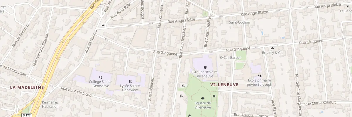 Plan du 30 Rue Ginguené à Rennes