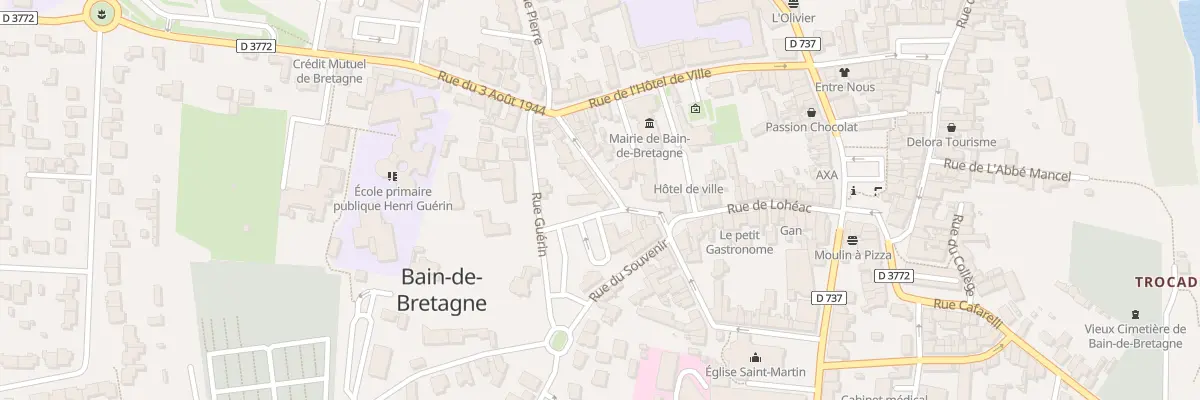 Plan du 2 Rue des Frères Regnault à Bain-de-Bretagne
