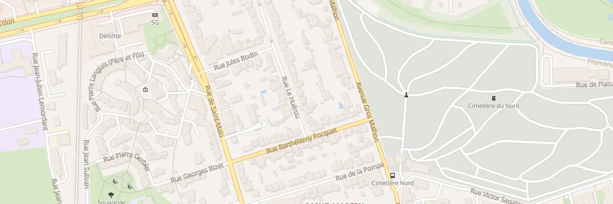 Plan du 6 Rue Le Huérou à Rennes