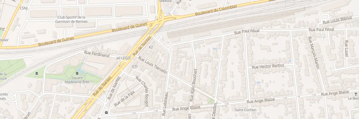 Plan du 7 Rue Lobineau à Rennes