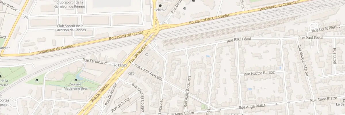 Plan du 3 Rue Lobineau à Rennes