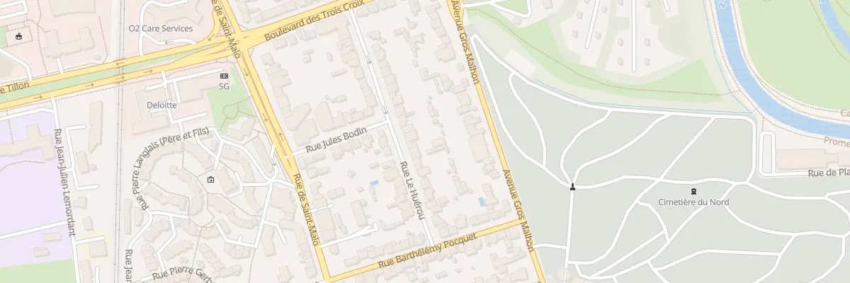 Plan du 14 Rue Le Huérou à Rennes