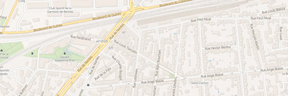 Plan du 11 Rue Lobineau à Rennes