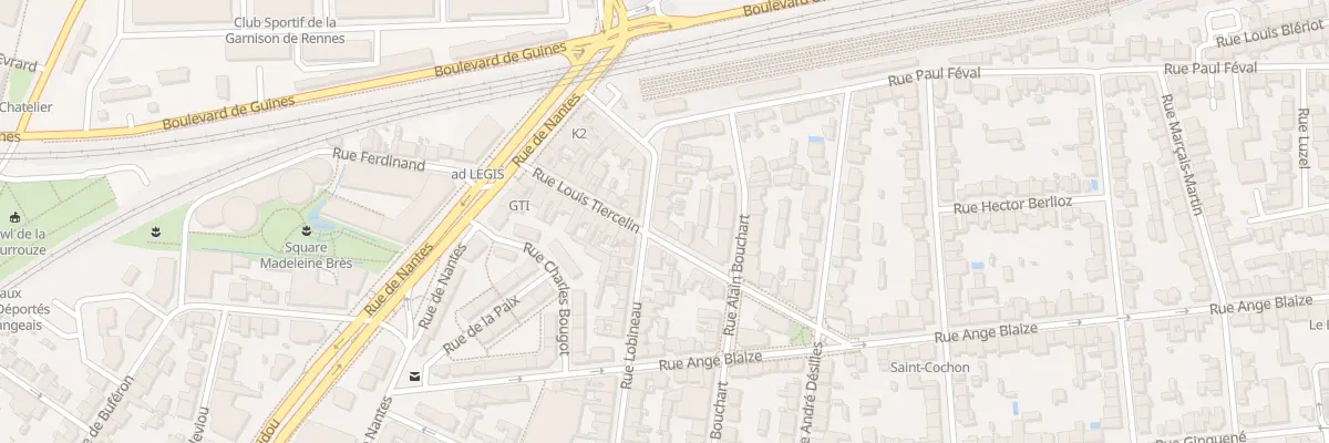 Plan du 13 Rue Lobineau à Rennes