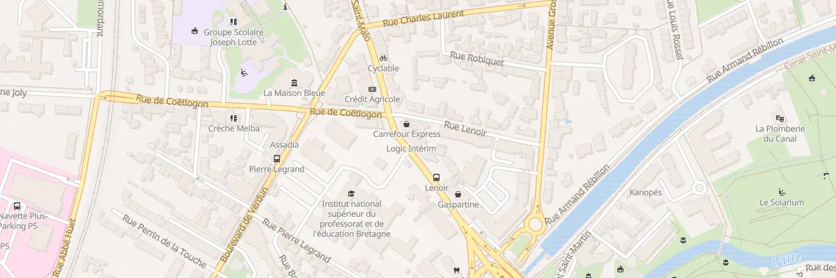 Plan du 198 Rue de Saint-Malo à Rennes