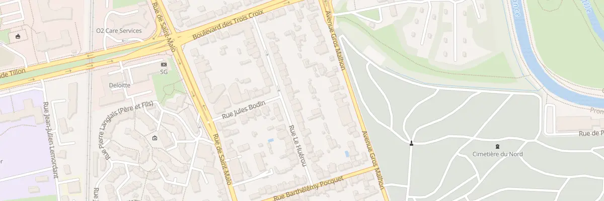 Plan du 18 Rue Le Huérou à Rennes