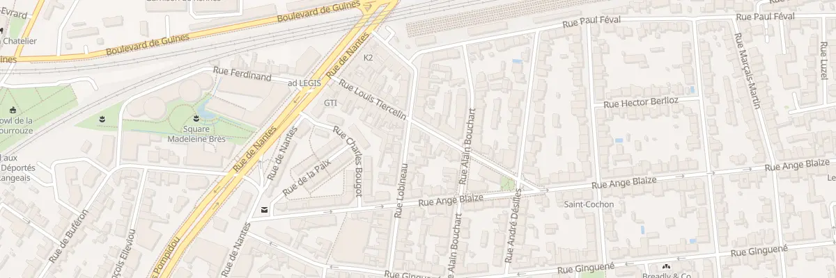 Plan du 15 Rue Lobineau à Rennes