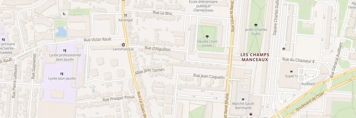 Plan du 22 Rue d’Aiguillon à Rennes