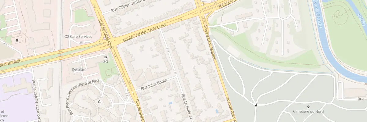 Plan du 26 Rue Le Huérou à Rennes