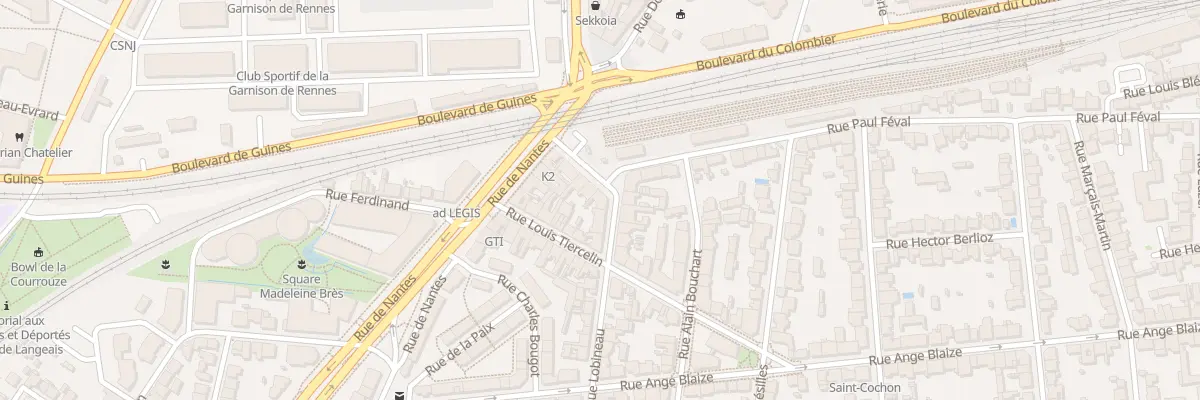 Plan du 10 Rue Lobineau à Rennes