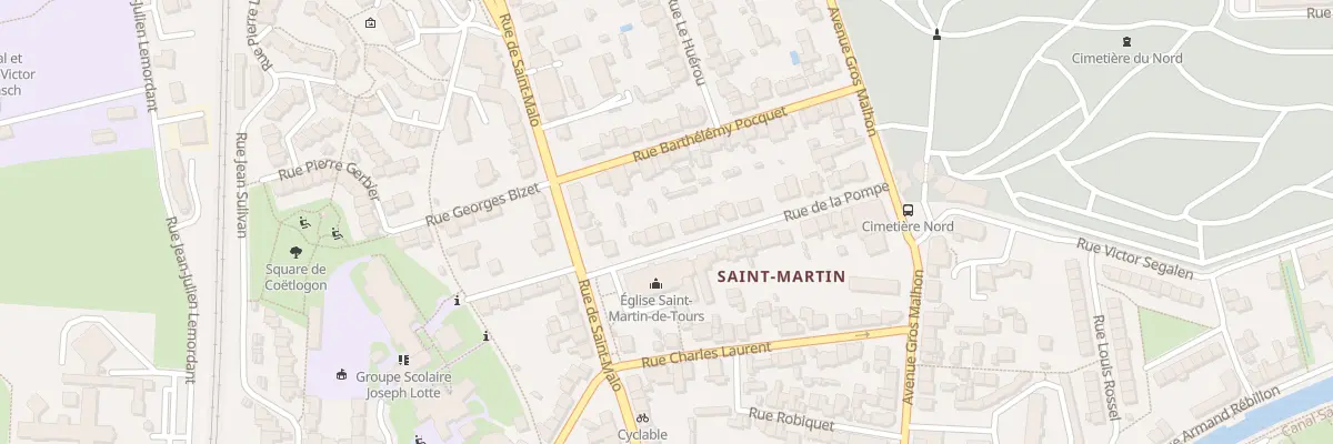 Plan du 7 Rue de la Pompe à Rennes