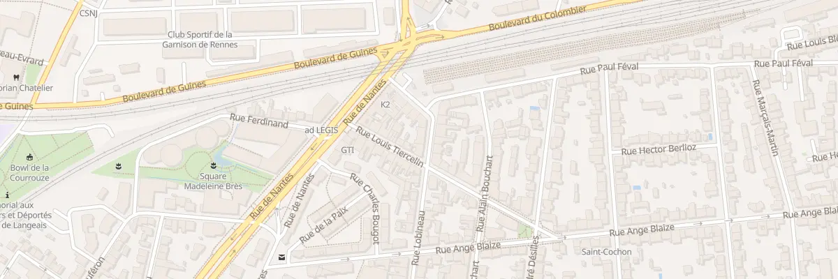 Plan du 12 Rue Lobineau à Rennes