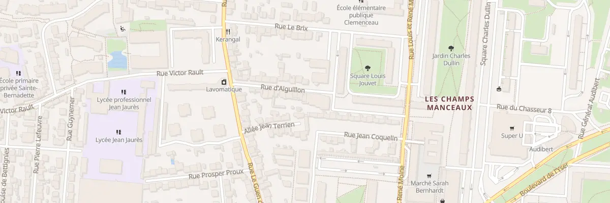 Plan du 20 Rue d’Aiguillon à Rennes