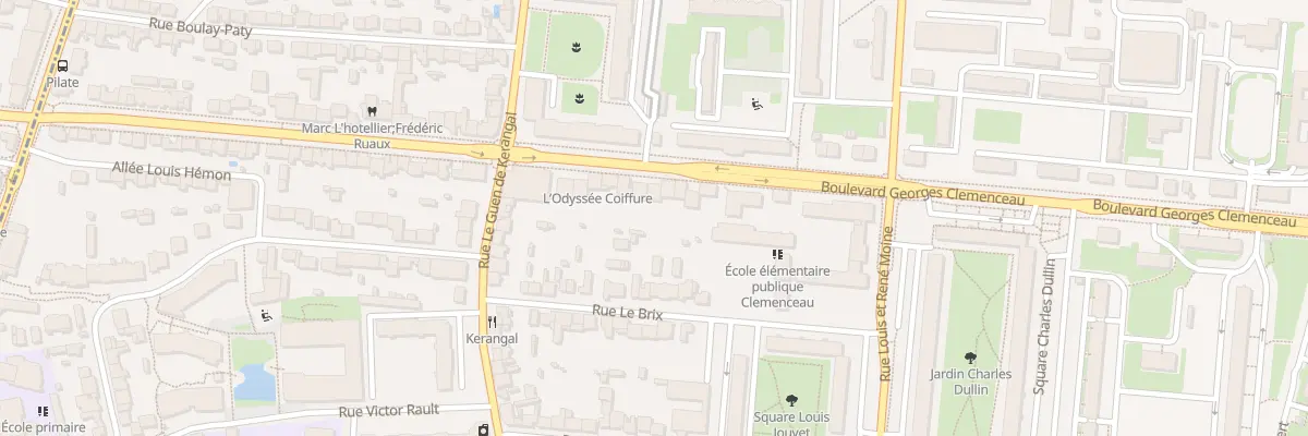 Plan du 68 Bd Georges Clemenceau à Rennes
