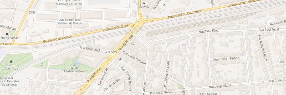 Plan du 8 Rue Lobineau à Rennes