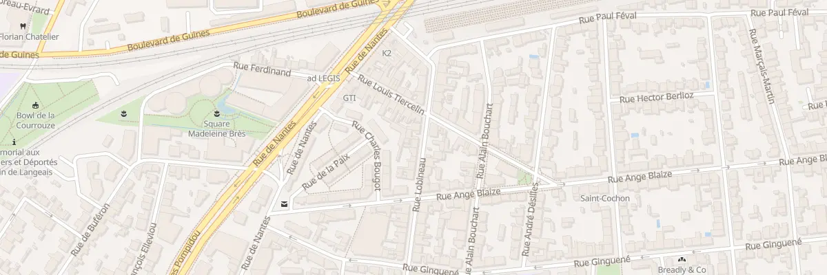 Plan du 20 Rue Lobineau à Rennes