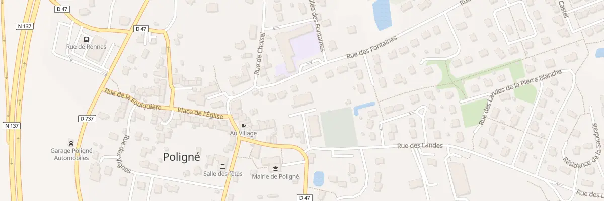 Plan du 1 Rue des Landes à Poligné