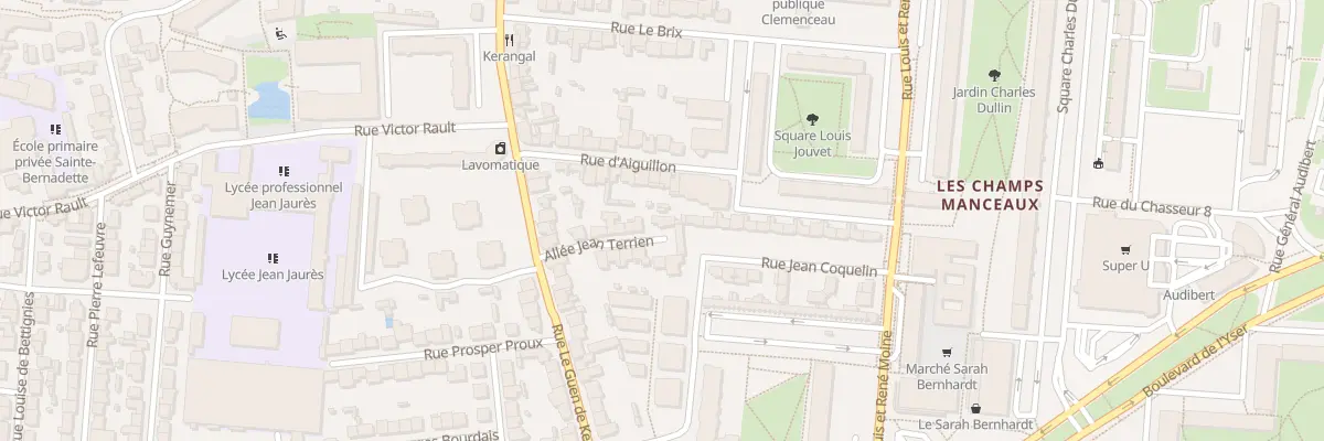 Plan du 7 All Jean Terrien à Rennes