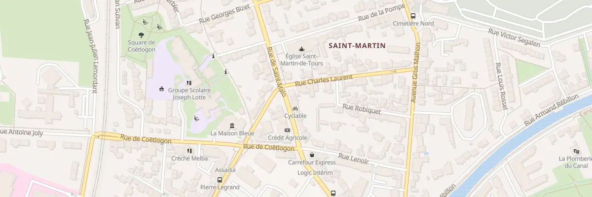 Plan du 206T Rue de Saint-Malo à Rennes