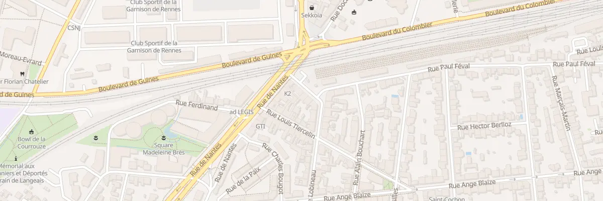 Plan du 6 Rue Lobineau à Rennes