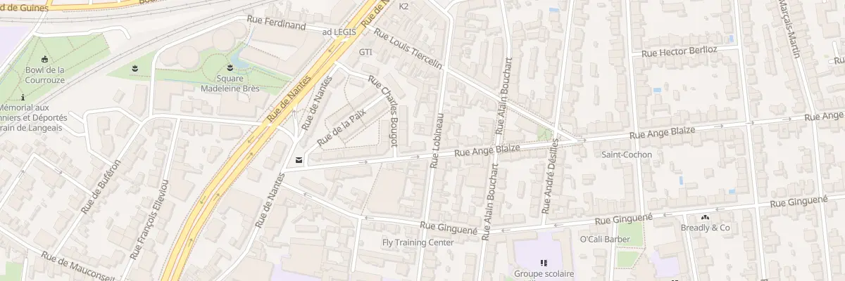 Plan du 11 Rue Ange Blaize à Rennes